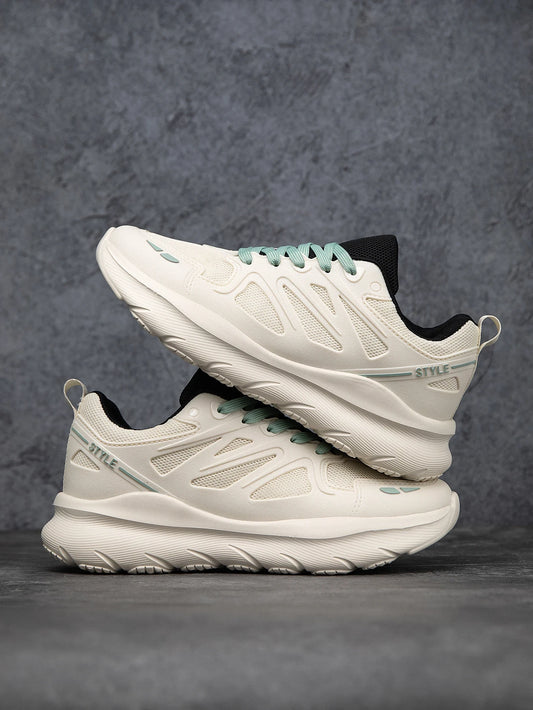Men's Versatile Three-Dimensional Patchwork Mesh Comfortable Running Shoes, Trendy Soft Sole Lightweight Outdoor Sports Shoes